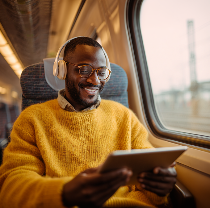train travel - Passenger enjoying DreamStream